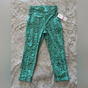 Turquoise/green snake print Pop fit leggings with pockets size small